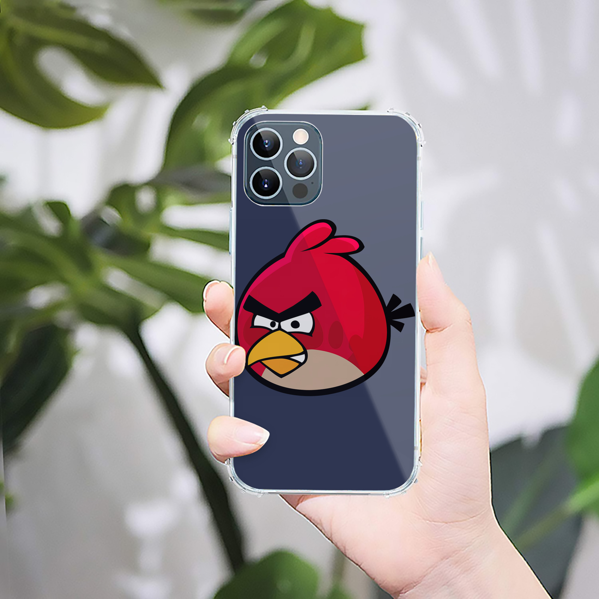 （画像用） Angry Birds アングリーバード 【iPhone 12シリーズ対応】透明スマホケース（クリアソフトケース）